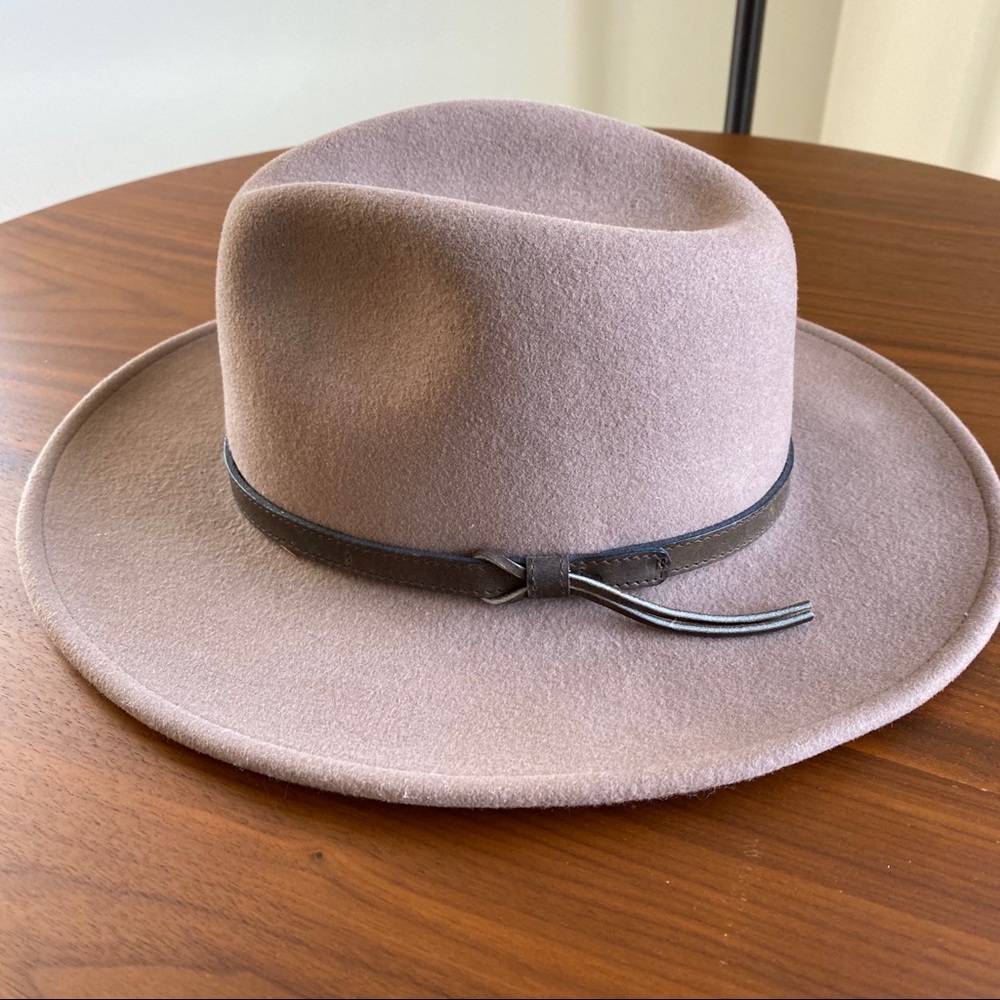 Urban Outfitters Ecote Tan Wool Wide Brim Fedora
